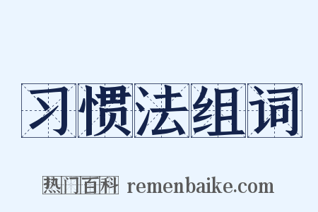 习惯法组词是什么意思的图片